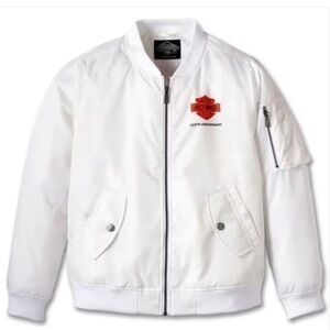 NWT Harley-Davidson, Women's 120th Anniversary Bomber Jacket - White, Small
